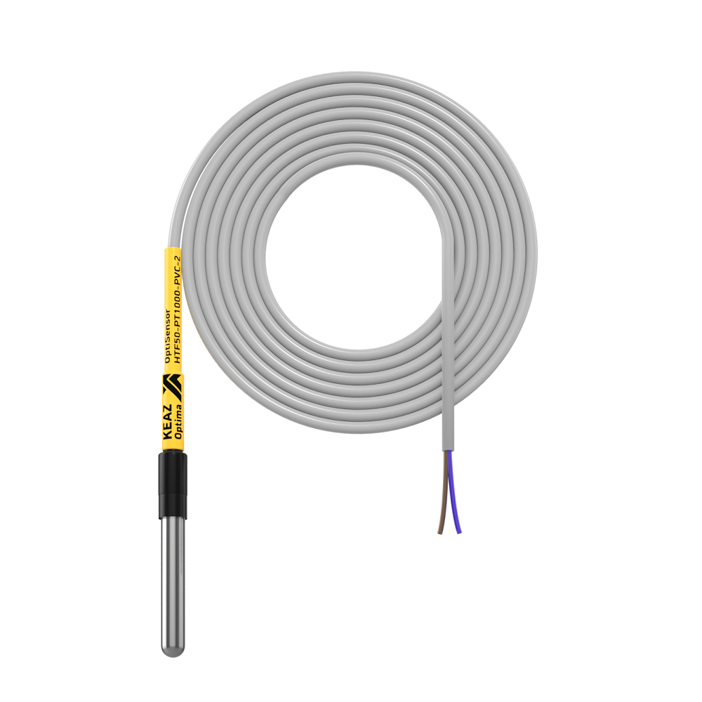 Картинка Датчик температуры канальный OptiSensor HTF50-PT1000-PVC-2 КЭАЗ от сайта Keaz-ural