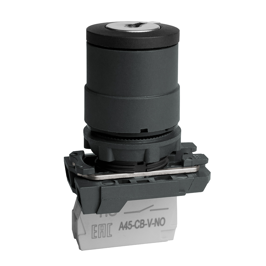 Картинка Переключатель OptiSignal D22 C5-SK-21 с ключем 2 поз пластик 1НО XB5AG21 КЭАЗ от сайта Keaz-ural