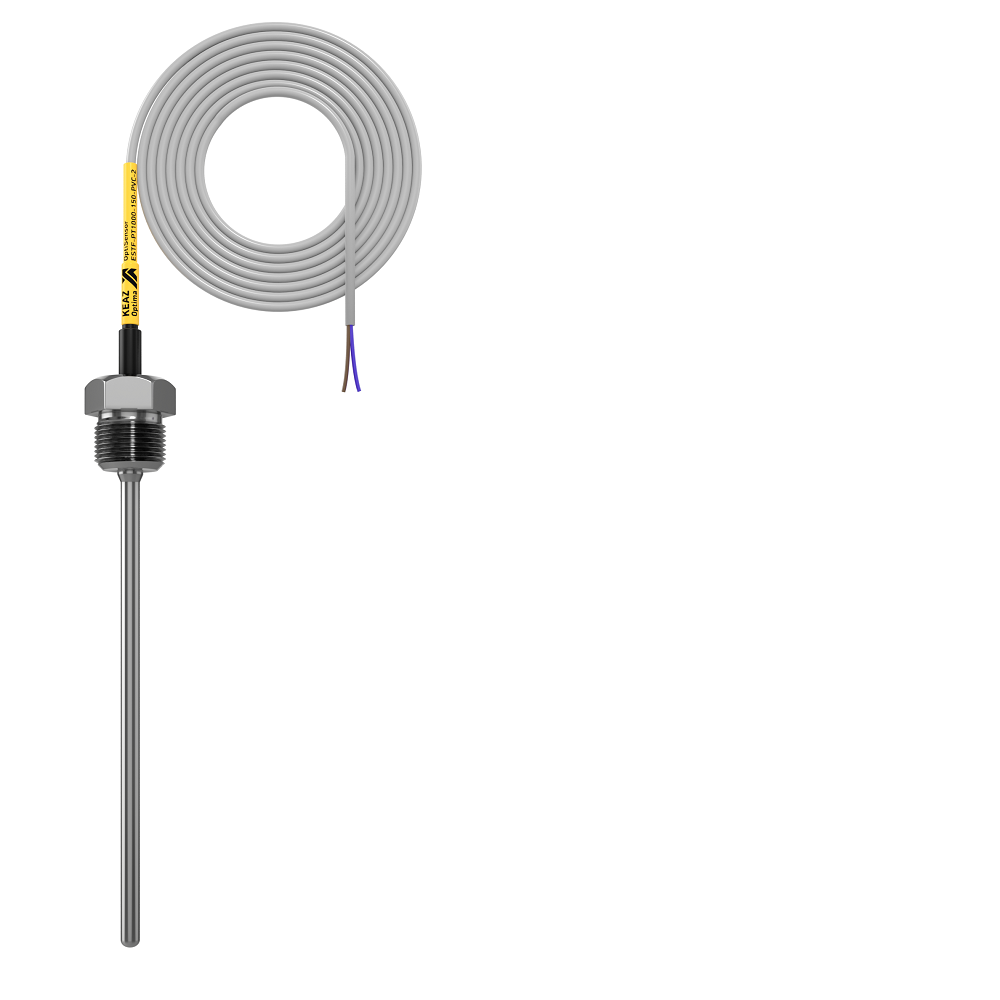 Картинка Датчик температуры погружной OptiSensor ESTF-PT1000-150-PVC-2 КЭАЗ от сайта Keaz-ural