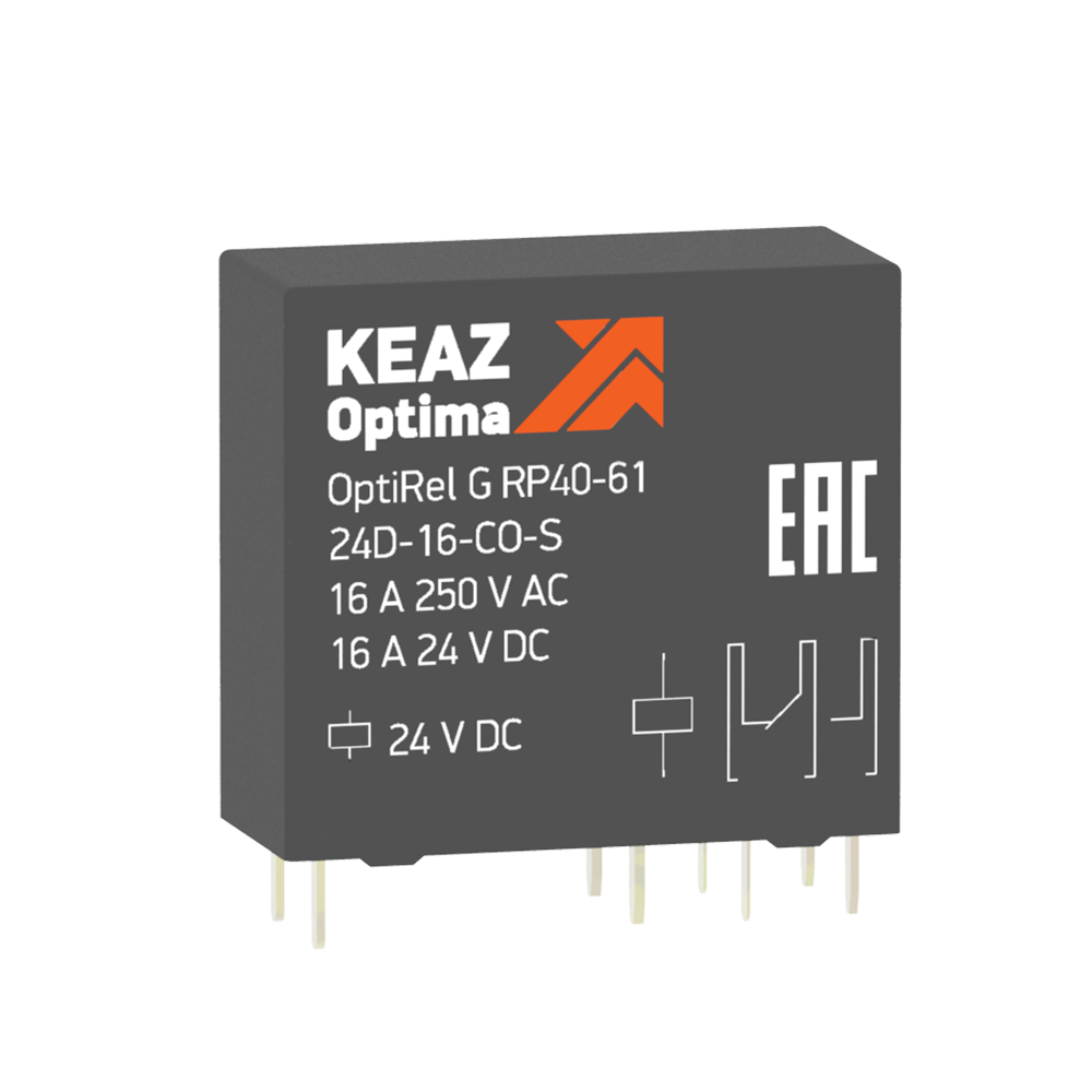 Картинка Реле промежуточное OptiRel G RP40-61-12D-16-CO-S КЭАЗ от сайта Keaz-ural