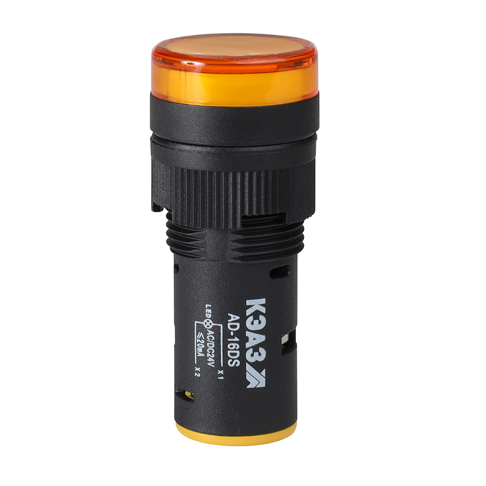 Картинка Лампа AD16DS(LED) матрица D16мм желтый 110В AC/DC-КЭАЗ КЭАЗ от сайта Keaz-ural