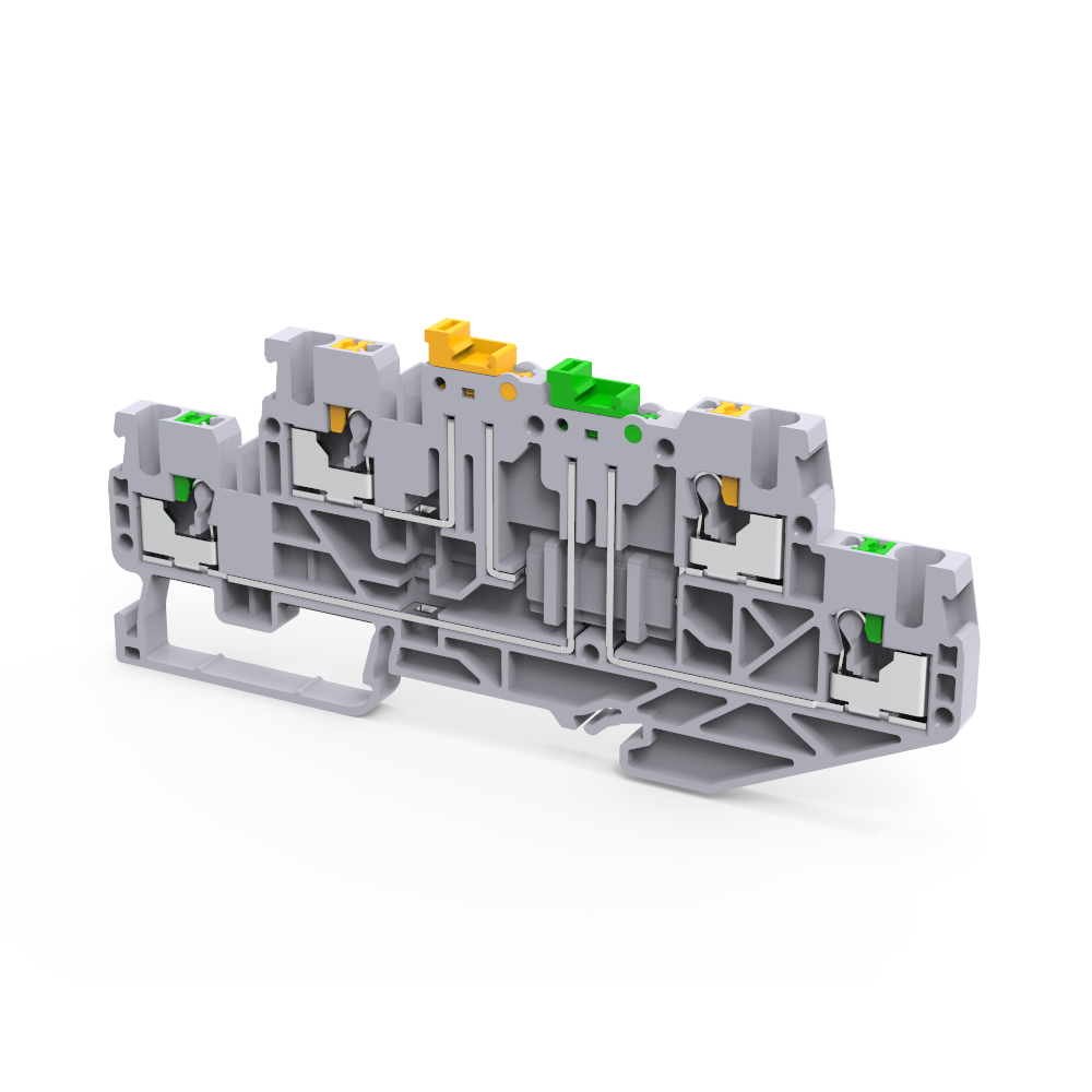Картинка Клемма 2х-ярусная push-in OptiClip CPDLK-2,5-2L-MT-N-I-серый КЭАЗ от сайта Keaz-ural