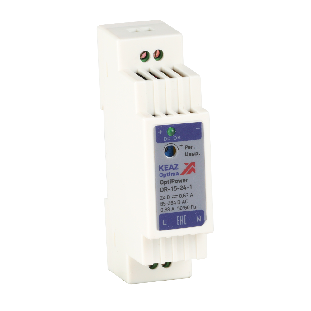 Картинка Блок питания OptiPower DR-15-24-1 КЭАЗ от сайта Keaz-ural