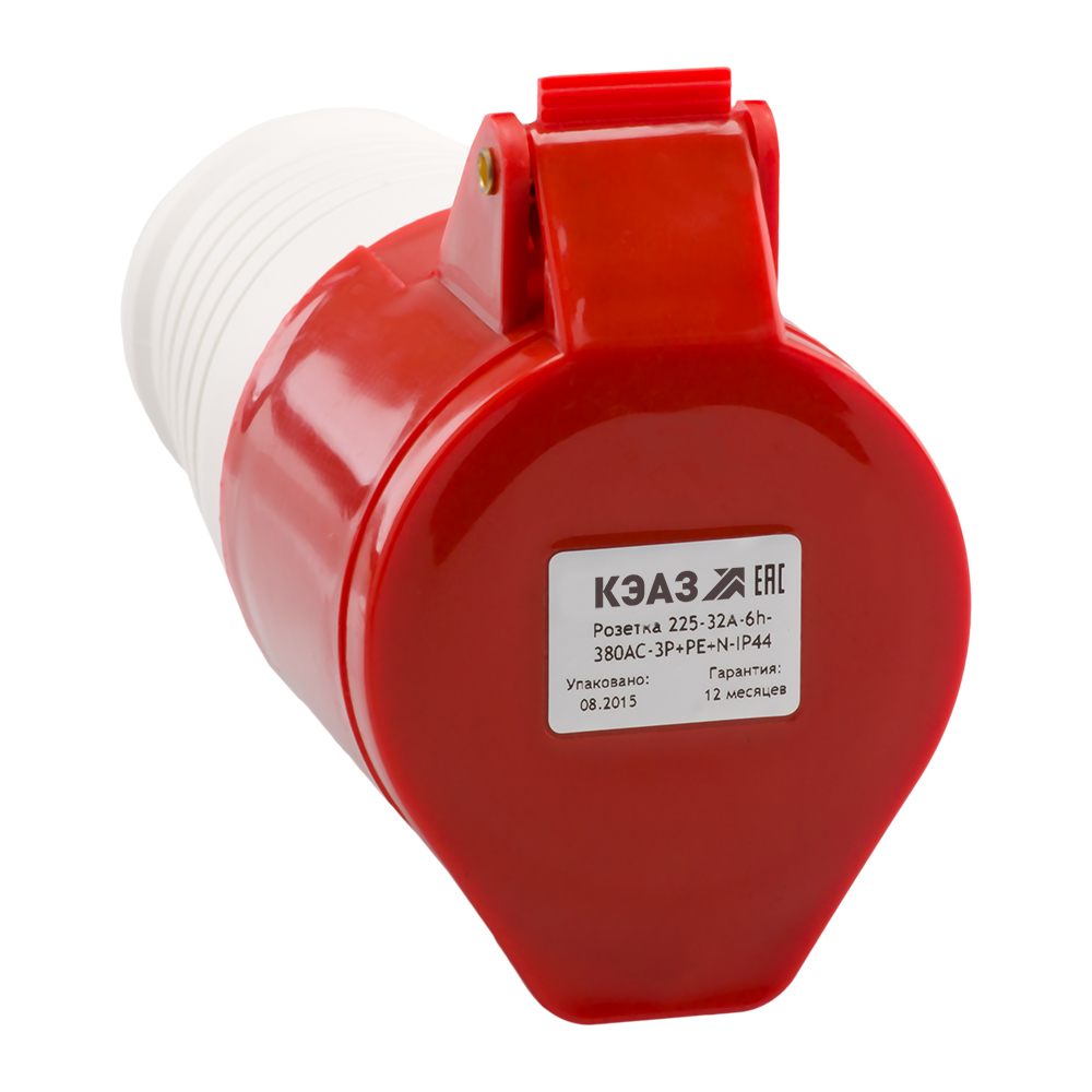 Картинка Розетка кабельная 215-16А-6h-380AC-3P+PE+N-IP44 КЭАЗ от сайта Keaz-ural