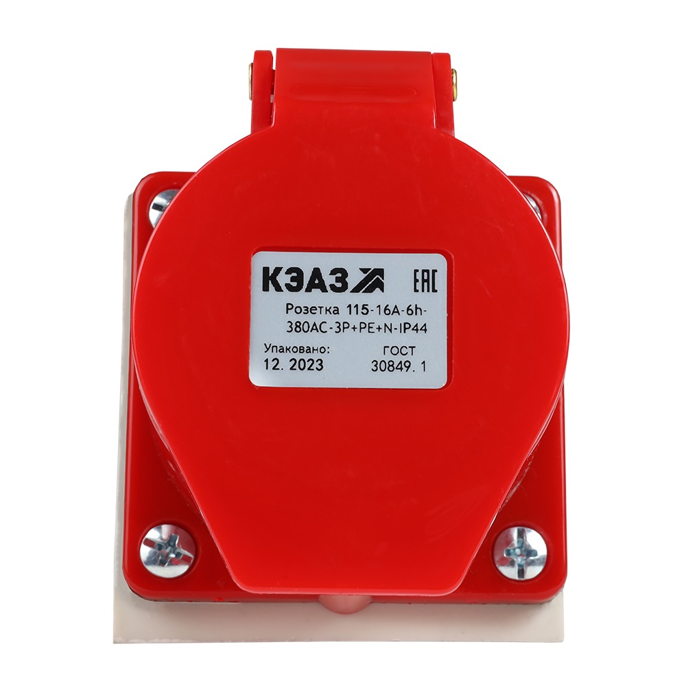 Картинка Розетка для монтажа на поверхность 115-16А-6h-380AC-3P+PE+N-IP44 КЭАЗ от сайта Keaz-ural