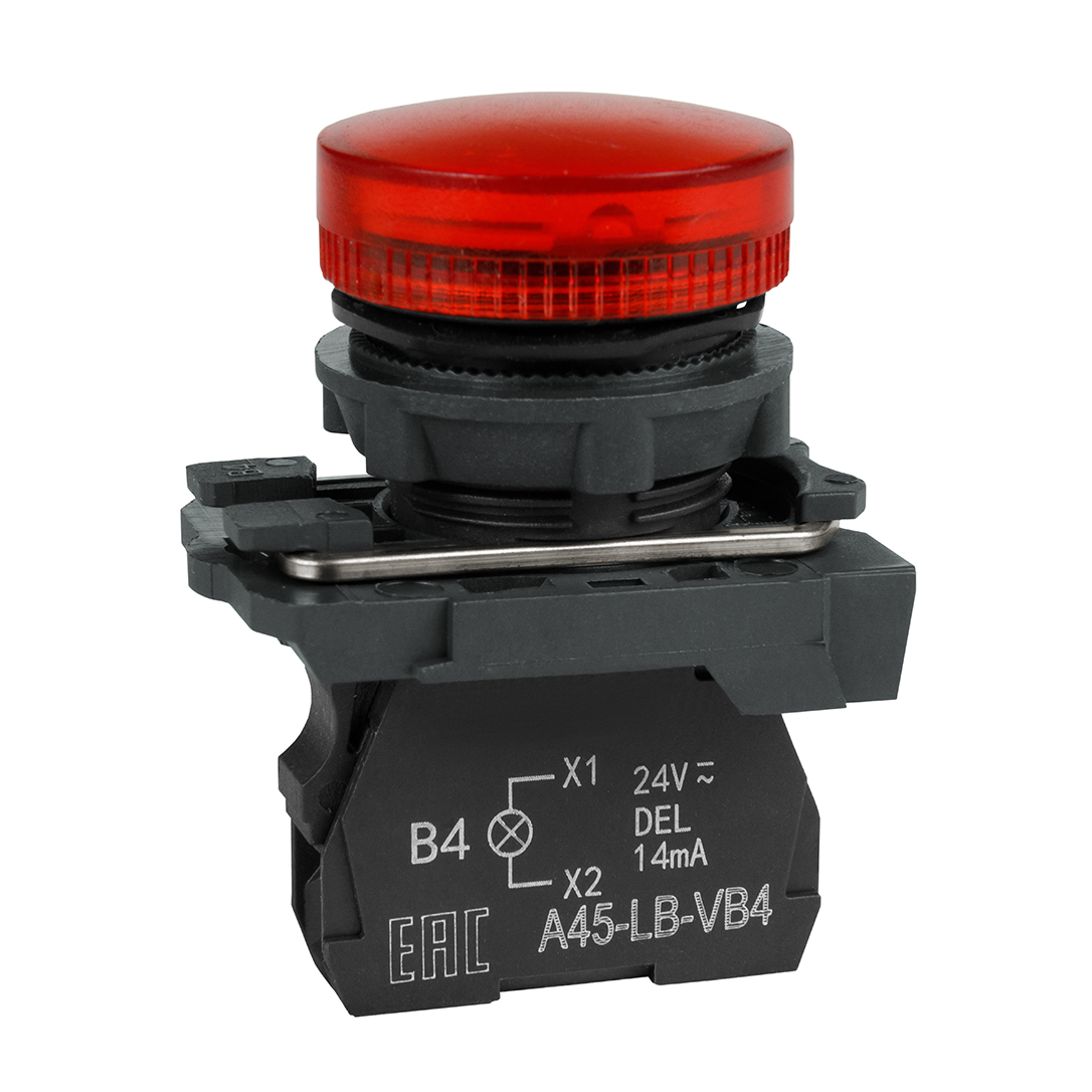 Картинка Сигнальная лампа OptiSignal D22 C5-L-M4 красная пластик 230-240VAC XB5AVM4 КЭАЗ от сайта Keaz-ural