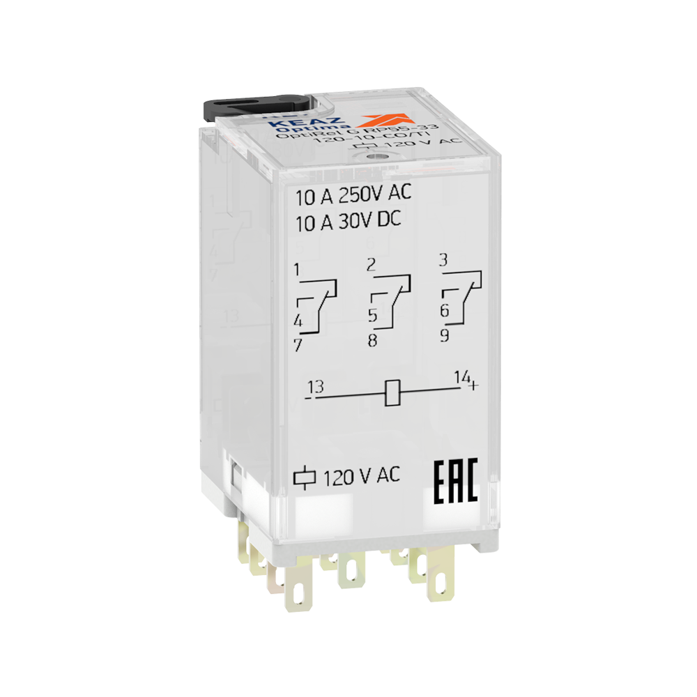 Картинка Реле промежуточное OptiRel G RP55-33-120-10-CO/TI КЭАЗ от сайта Keaz-ural